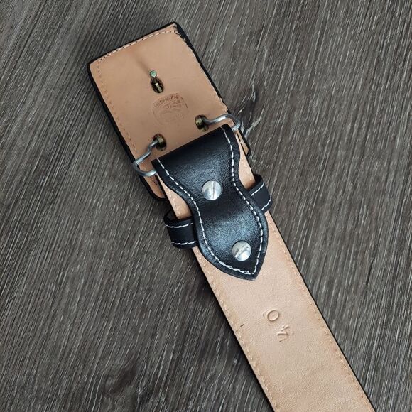 AUTHENTIC CHARRO BELT, CINTO VAQUERO NAVAJEADO, WESTERN RODEO LEATHER BELT 40 - Picture 3 of 5